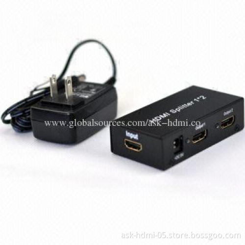 HDMI Distribution Amplifier, 1 x 2, 3D, 5V DC/1A Power Supply